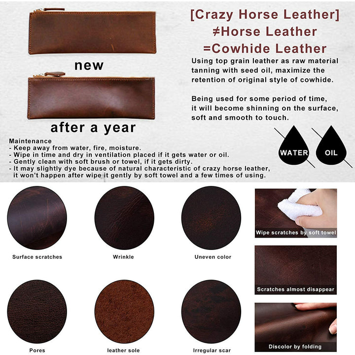 Women Buffalo Crazy Horse Leather Tote Bag