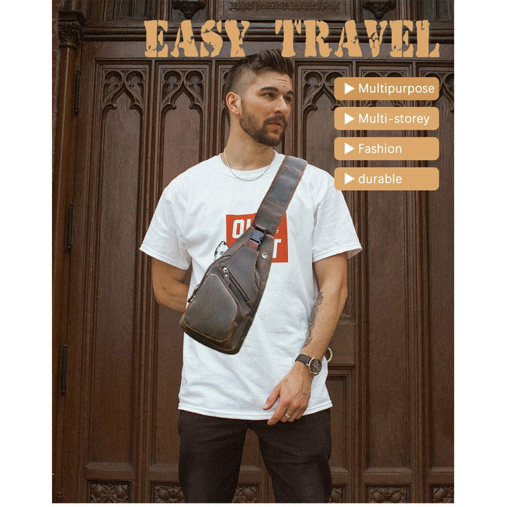 Buffalo Leather Crossbody Sling bag