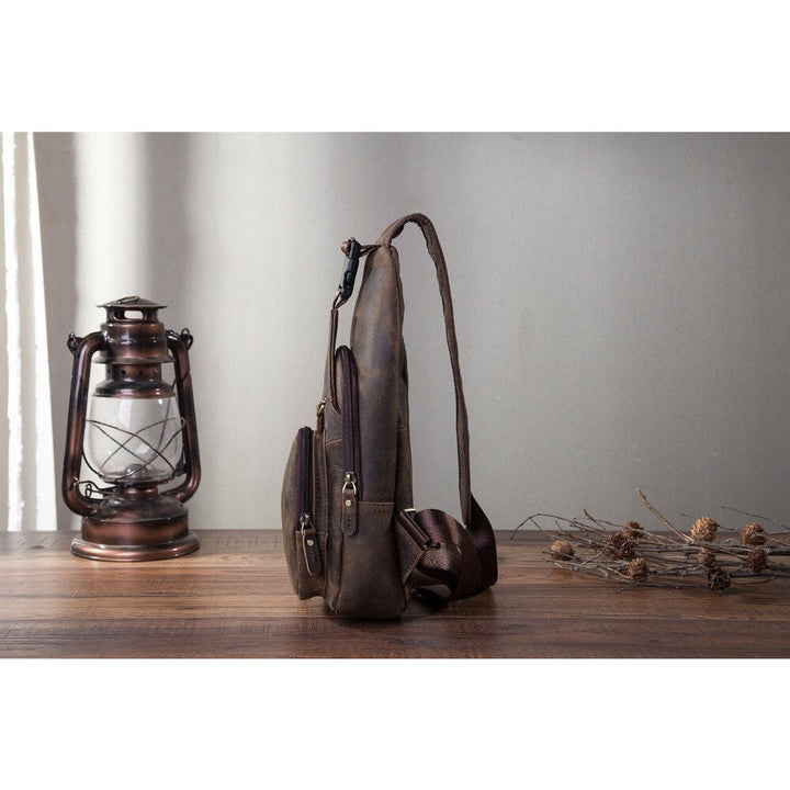 Buffalo Leather Crossbody Sling bag