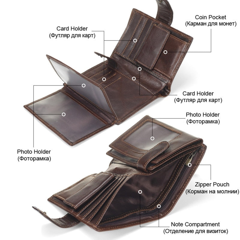 Vintage Full Grain Leather Wallet